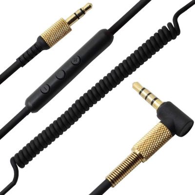 3.5mm Extension Cable Replacement Headphones Cable with Microphone Volume Control for Marshall Major II Monitor MID