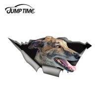 【Popular choice】 Jump Time สติกเกอร์ Greyhound ขนาด13Cm X 6.3Cm,สติ๊กเกอร์โลหะติดหน้าต่างสติ๊กเกอร์ติดรถรูปสัตว์ลายการ์ตูนแต่งรถ3มิติ