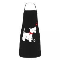 Unisex Scottish Terrier Love Kitchen Chef Cooking Baking Apron Men Women Scottie Dog Tablier Cuisine for Gardening