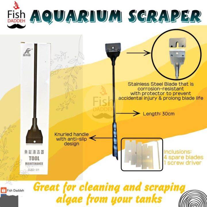 【COD】 Aquarium Algae Scraper Aquarium Glass Cleaner Lazada PH