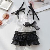 2023 Spring and Summer Puppy Cute Suspender Pet Dress Teddy Black Skirt Thin Style Princess Wind Dog Clothes XS-XL Dresses