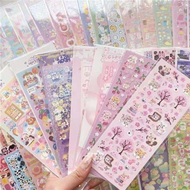 cw-10pcs-kawaii-cartoon-poster-stickers-hand-planner-decoration-scrapbooking-stationery-kids