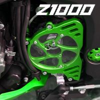 ☫❦สำหรับ KAWASAKI Z1000 Z 1000 2010-2019 2018 2017 2016 2015ของประดับจักรยานยนต์ด้านหน้าห่วงโซ่เฟืองฝาครอบป้องกันเครื่องยนต์ด้านซ้าย