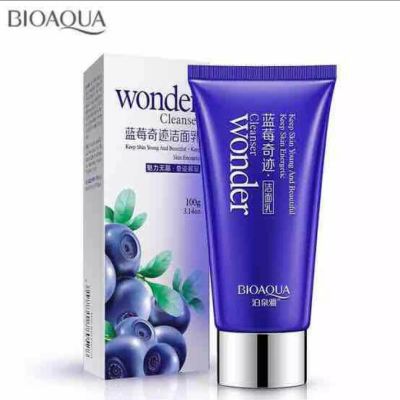 โฟม ล้างหน้า บลูเบอร์รี่ BIOAQUA Blueberry Wonder Cleaner Foam 100 กรัม / 1 หลอด