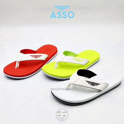 ASSO รองเท้าแตะแบบหนีบ ลำลอง พื้นยางพารา ยี่ห้อ อะโซ่ รุ่น AS017 ไซส์ 37-45