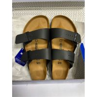 Birkenstock รองเท้าหนัง สีดำ รุ่น Arizona มีกล่องรองเท้า