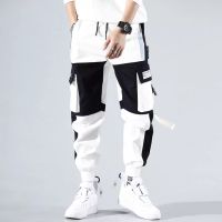 【CC】☬۩  Streetwear Men Pants Cotton Mens Joggers Elastic Waist Ankle Length Trousers Man