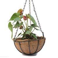 Hanging Basket for Plants Garden Flower Planter with Chain Plant Pot Home Balcony Decoration 2 pcs-8 inch