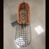 Handwoven Bike Basket Pet Carrier Bicycle Basket Cat Dog Seat Front Handlebar Comfortable Detachable Multi Purpose for Travelling Cycling