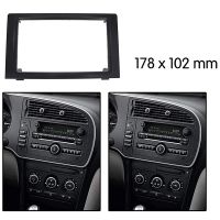 【YF】 Car Stereo Radio Fascia Dash Panel 2 Din Frame Trim Kit for SAAB 9-3 2007-2011