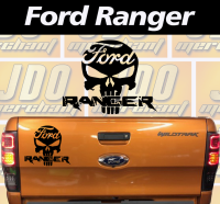 (Wellsunny6) Ford Ranger สติ๊กเกอร์รูป Punisher 1Pc