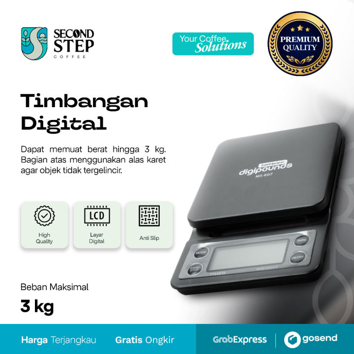 Timer Scale 3kg Timbangan Kopi Digital Timer Portable Coffee Scale