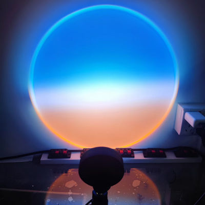 Dawn Sunset Background Lamp Sunset Table Lamp LED Rainbow Projection Lamp Live Broadcast Creative Projection Atmosphere Lamp