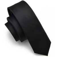 Mens Lazy Zipper Tie Solid Military Training Tie 9cm Matte Tie Polyester Silk B7T7