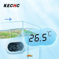 KECHc เทอร์โมมิเตอร์ตู้ปลา Led ดิจิตอลในตัวมีเครื่องวัดอุณหภูมิในตู้ปลาเซ็นเซอร์ความแม่นยำสูง0-50 °C