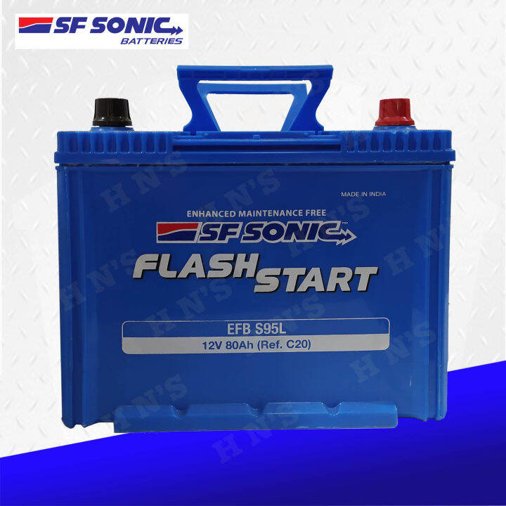 SF Sonic Flash Start EFB S95L 2SMF D26L Maintenance Free Car Battery