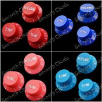 WK-A Set 3 Pcs (1 Volume &amp; 2 Tone ) Plastic Speed Control Knobs For Electric Guitar Bass/Guitar pot knob Cap Button(4 Color Choose)