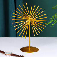 【ในสต็อก】Sunchine 1Pc Creative Geometric Metal Ornaments Simple Golden Home Decoration Accessories Wrought Iron Crafts