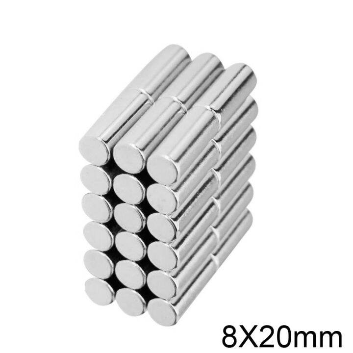 1ชิ้น-แม่เหล็ก-8-20มิล-ทรงกระบอก-8x20มิล-magnet-neodymium-8x20mm-แม่เหล็กแรงสูง-8mm-x-20mm-แม่เหล็กแรงดูดสูง-8-20mm-ชุบนิเกิล-ติดแน่น-ติดทน-พร้อมส่ง