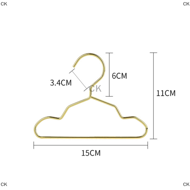 ck-ที่แขวนเสื้อผ้าโลหะสำหรับสัตว์เลี้ยงทำจากลวดโลหะขนาดเล็กแข็งแรงสำหรับสุนัขแมวสีทองเสื้อแขวนเสื้อผ้าพร้อมร่อง