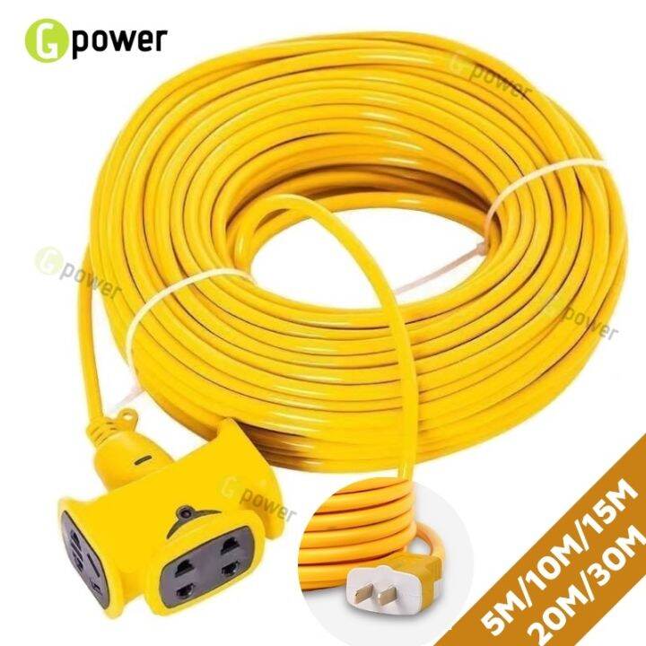 GPower Extension Cord Extralong Plugin Strip 10M/20M/30M Electric