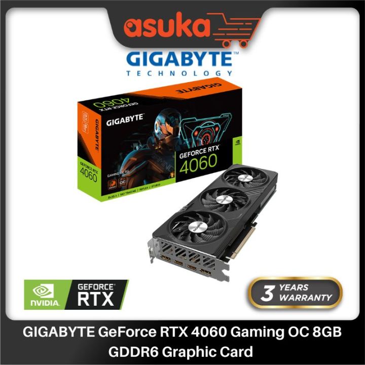GIGABYTE NVIDIA GeForce RTX 4060 WINDFORCE OC 8GB GDDR6 PCI Express 4.0  Graphics Card Black GV-N4060WF2OC-8GD - Best Buy