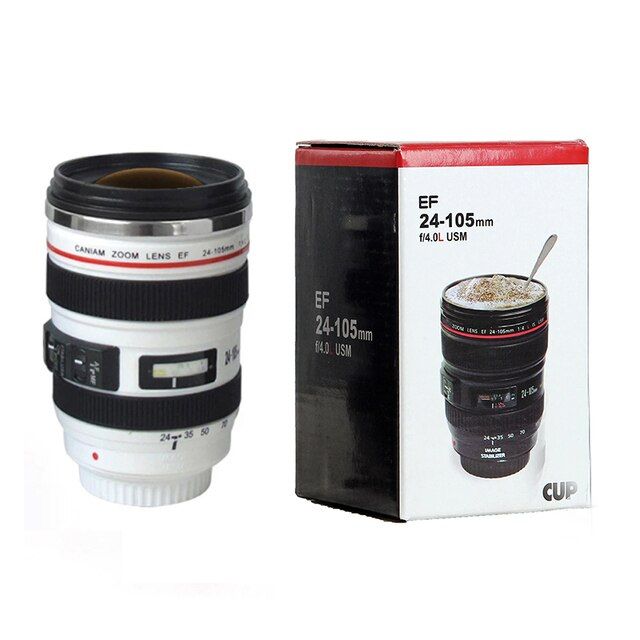 แก้วกาแฟสแตนเลสระบบวิดีโอการตรวจสอบท่อเลนส์กาแฟ-ef24-105มม-แก้วมักสีขาวสีดำของขวัญสุดสร้างสรรค์แก้วถ้วยกาแฟ-canecas-tazas-vaso-caf