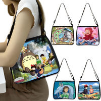 Cartoon Anime Totoro Handbag New Girl Armpit Bag Spirited Away Faceless Male Print Shoulder Bag Tote Bag