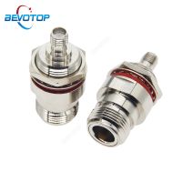 1PCS SMA Female to L16 N Female Connector with Nut O-ring Washer Flange Water Proof Bulkhead Panel Mount Brass 50 Ohm BEVOTOP