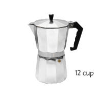 หม้อต้มกาแฟใหญ่ มอคค่าพอท (MOKA POT) อลูมิเนียม 12 ถ้วย