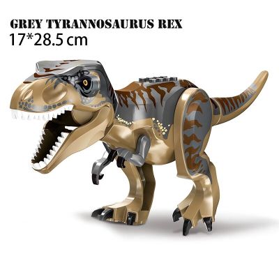 ชิ้นใหญ่ Leg0เตโกซอรัสไดโนเสาร์จูราสสิกปาร์คไทรันโนซอรัสเร็กซ์ประกอบของเล่นเพื่อการศึกษาตุ๊กตาโจรสลัด+เรือของเล่นเด็ก