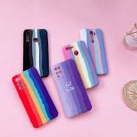 ออปโป้ A54 4G เคสกำมะหยี่สายรุ้ง สำหรับรุ่น oppo A3S A5S A7 A12 F9 A52020 A15 A15S A93 F7 F11PRO Reno4 Reno5 A52020 A92020