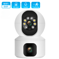 4MP เลนส์คู่ WiFi กล้องหน้าจอคู่ Baby Monitor Ai ตรวจจับมนุษย์ในร่มกล้องวงจรปิดวิดีโอเฝ้าระวัง PROY Alexa Home