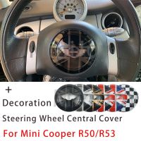 Union Jack Steering Wheel Center Panel Car Sticker For MINI Cooper R50 R52 R53 Car-Styling Accessories Interior Trim