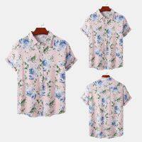 LASGO 2022 summer new mens short-sleeved shirt mens floral short-sleeved shirt mens clothing wholesale