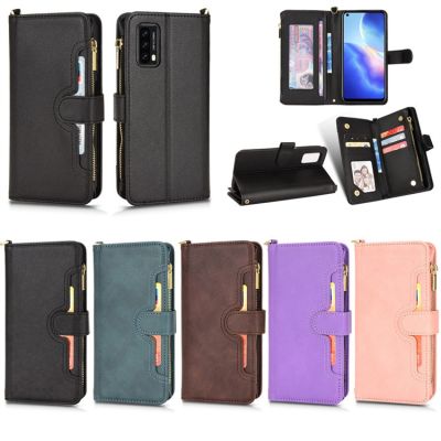 [COD] Applicable to Lingdu A90 mobile phone case diagonal bag card lanyard zipper flip leather