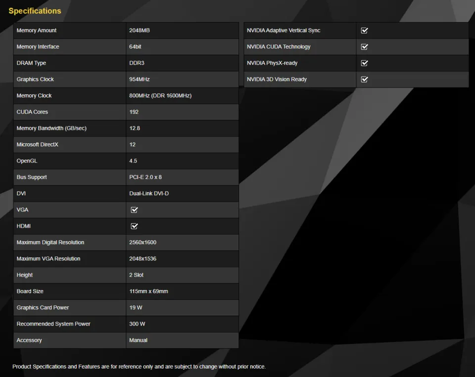 Products :: GeForce® GT 720 2GB SilentFX