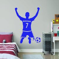 Wall stickers football players cheer and wish text and wish digital sports football name and number customization G-134