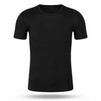 2022 Summer Short Sleeve Tshirts Men Solid Color Plus Size O-Neck Pullover Casual Ventilation Stretch Tees Tops