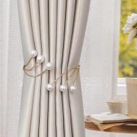【cw】 1Pc Curtain Tieback Bling Pearl Bandage Accessories Curtains Holder Buckle Tie Rope Home Decorative