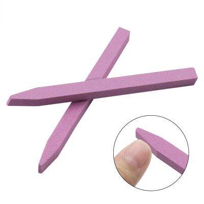 【CW】 New 2PCS/Set File Cuticle Remove Stick Grinding Stone Exfoliate Carving Pusher Manicure