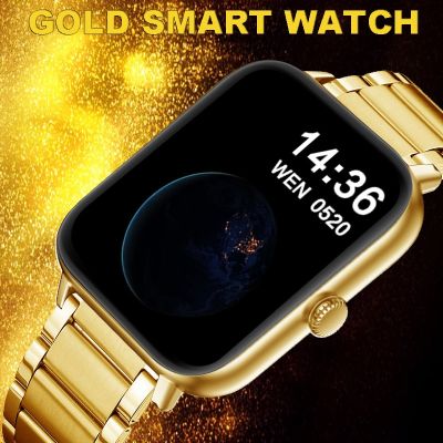 ZZOOI Fast Charge Smart Watch Men Women Gold Smartwatch Golden Smart Clock For Android IOS Fitness Tracker Smart-watch Trosmart G90