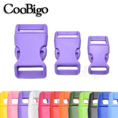 50pcs Colorful 5/8" 3/4" 1" Contoured Side Release Buckles Paracord Bracelets Project Dog Collar Belt Backpack Strap Accessories Cable Management