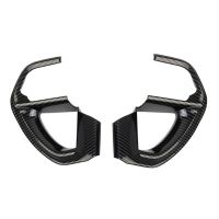 For - 2022 Car Carbon Fiber ABS Steering Wheel Button Panel Frame Decoration Cover Trim Stickers