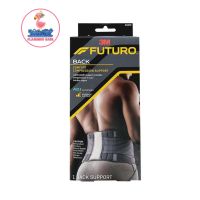 FUTURO Deluxe Back Support ฟูทูโร่ อุปกรณ์พยุงหลังสีดำ รุ่นปรับกระชับได้ ช่วยพยุงกล้ามเนื้อหลังช่วงล่าง