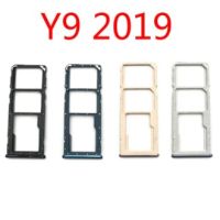 ถาดใส่ซิมการ์ดสำหรับ Huawei Y9 2019ฝาปิดถาดใส่ซิมการ์ดอะไหล่โทรศัพท์มือถือชิ้นส่วนซ่อมแซม