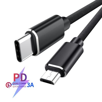 USB Tipe C Ke Micro USB 5A Kabel Adaptor Pengisi Daya Cepat PD 100W QC4.0 Kabel Data Pengisi Daya Cepat untuk Macbook Samsung Xiaomi Huawei