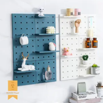 DIY Pegboard Accessories Hanging Shelf Storage Hooks Wall Organizer No  Punching Crafts for Wall Kitchen Home Organizer Tools