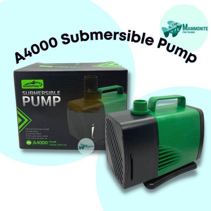 Aquaspeed Submersible Pump A4000 Aquarium Small Cycle Filter 24 Watts ...