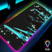 Rgb Gaming Deskmat Genshin Impact Xiao Mousepad Large Keyboard Mat Mousemat Long Rug Pc Led Light Gamer 70 30 Luminous Mouse Pad